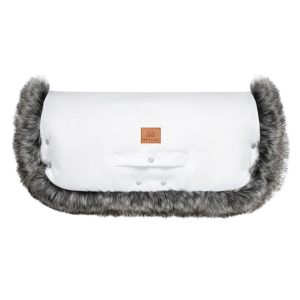 Winter Stroller Hand Muff - White
