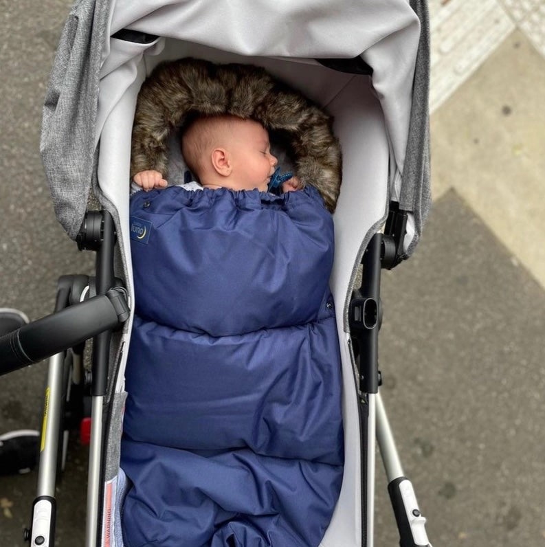Baby Luno Nordic Footmuff - Deep Blue - Image 4